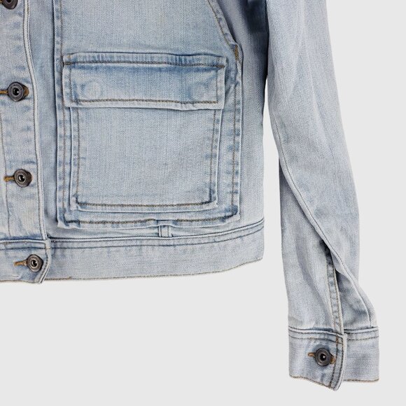 Melrose and Market Womens Light Wash Denim Jacket Classic Fit M - Picture 4 of 9